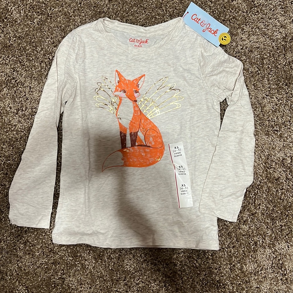 Girls Cat & Jack XS 4/5 t-shirt  New with Tags